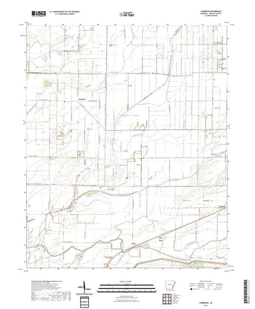 Us Topo 75 Minute Map For Lambrook Ar American Map Store 2160