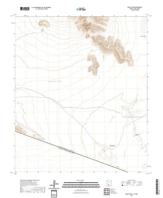 Us Topo 75 Minute Map For Bailey Peak Azson American Map Store 0233