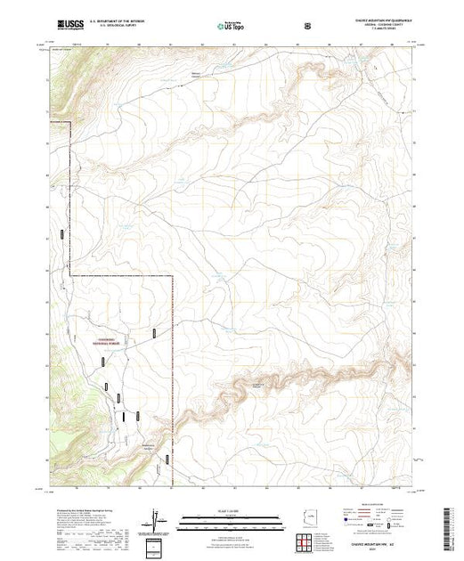 Us Topo 7.5-minute Map For Chavez Mountain Nw Az – American Map Store