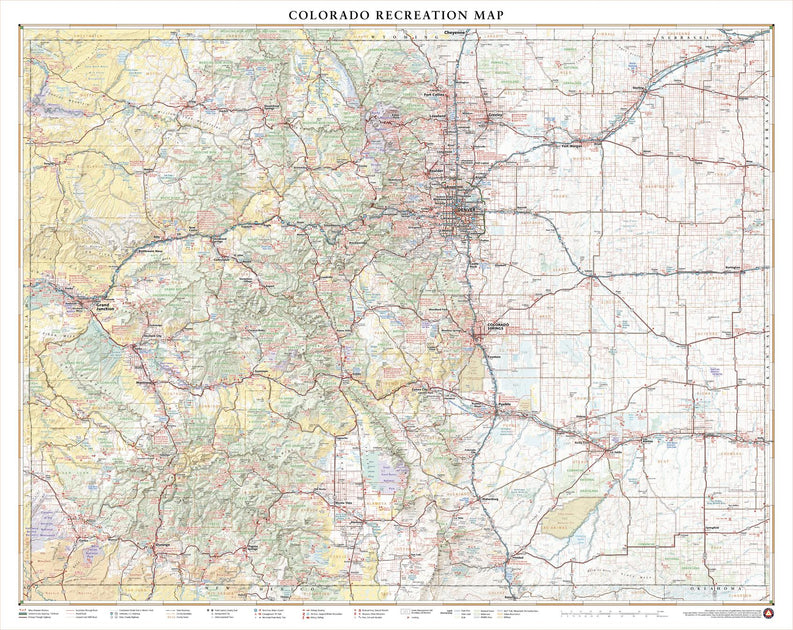 Colorado Recreation Map By Benchmark Maps American Map Store 5064