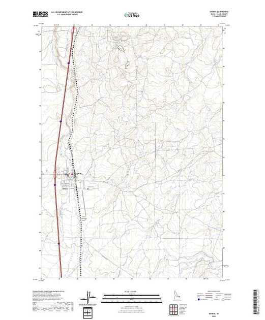 Us Topo 75 Minute Map For Dubois Id American Map Store 9004