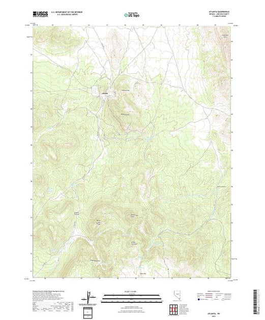 Us Topo 7.5-minute Map For Atlanta Nv – American Map Store