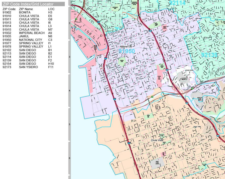 Premium Style Wall Map Of Chula Vista, Ca By Market Maps – American Map 