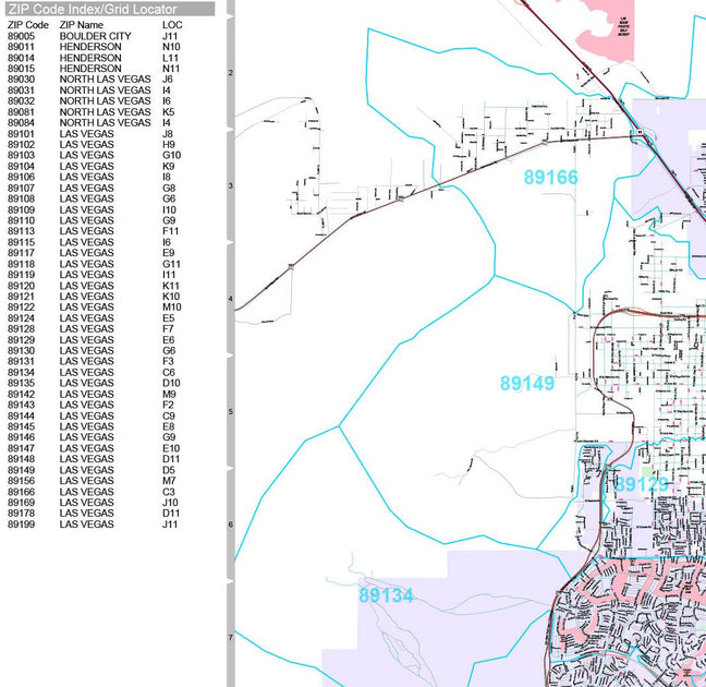 Las Vegas Metro Area Wall Map – American Map Store