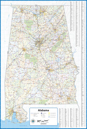 Alabama Wall Map by Topographics