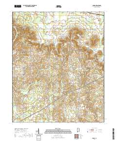 USGS US Topo 7.5-minute map for Caddo AL 2020