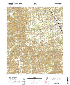 USGS US Topo 7.5-minute map for Clanton West AL 2020