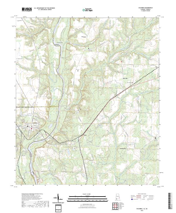 US Topo 7.5-minute map for Columbia ALGA