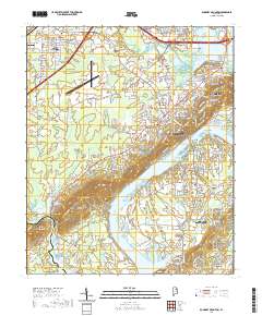 USGS US Topo 7.5-minute map for Dunaway Mountain AL 2020