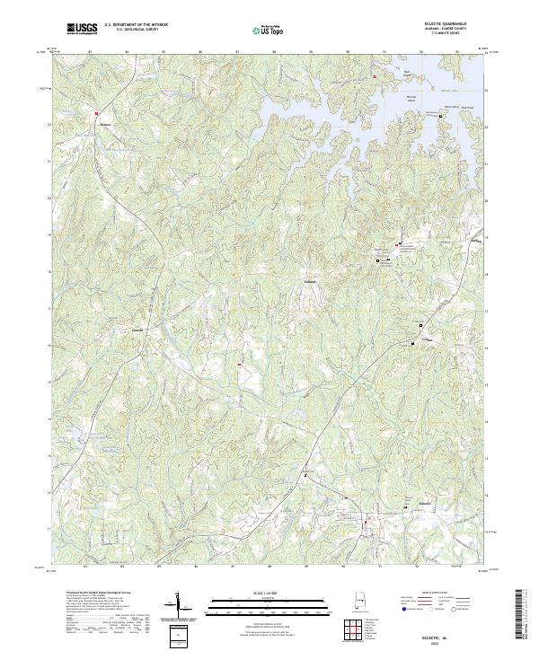 US Topo 7.5-minute map for Eclectic AL