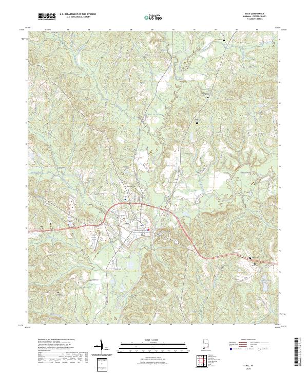 US Topo 7.5-minute map for Elba AL