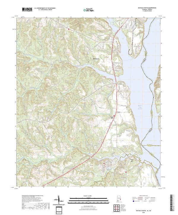 US Topo 7.5-minute map for Eufaula South ALGA