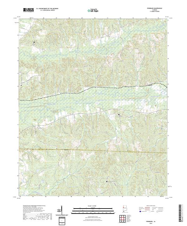 US Topo 7.5-minute map for Fernbank AL