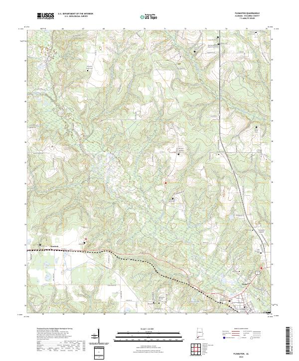 US Topo 7.5-minute map for Flomaton AL