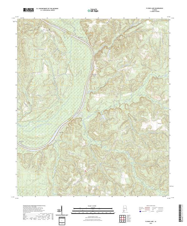 US Topo 7.5-minute map for Flynns Lake AL