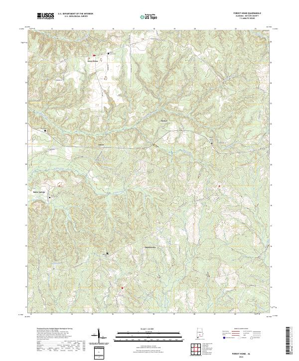 US Topo 7.5-minute map for Forest Home AL