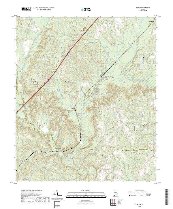 US Topo 7.5-minute map for Garland AL