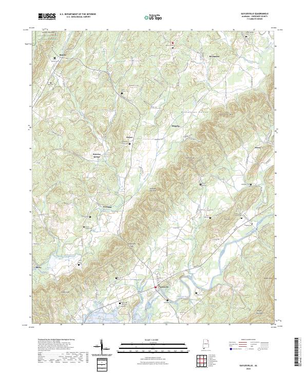 US Topo 7.5-minute map for Gaylesville AL