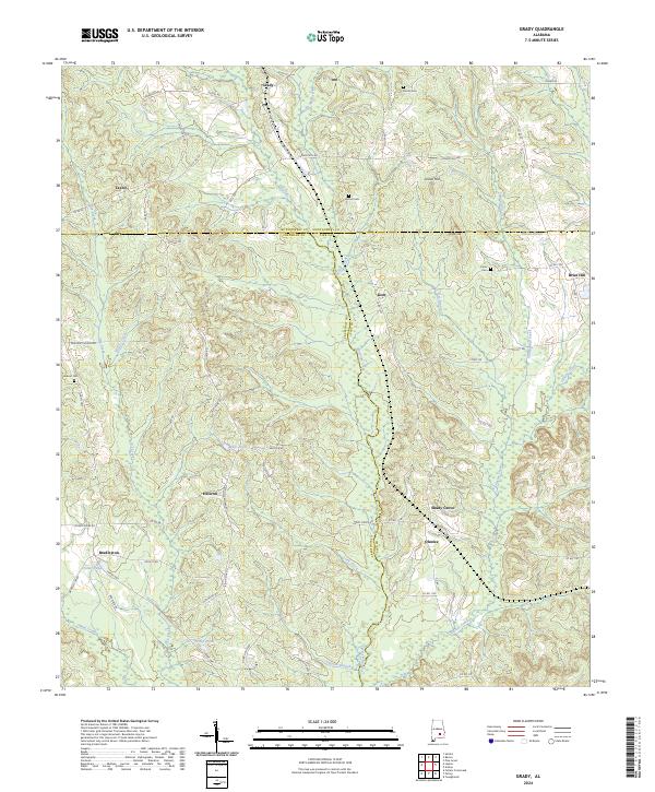 US Topo 7.5-minute map for Grady AL