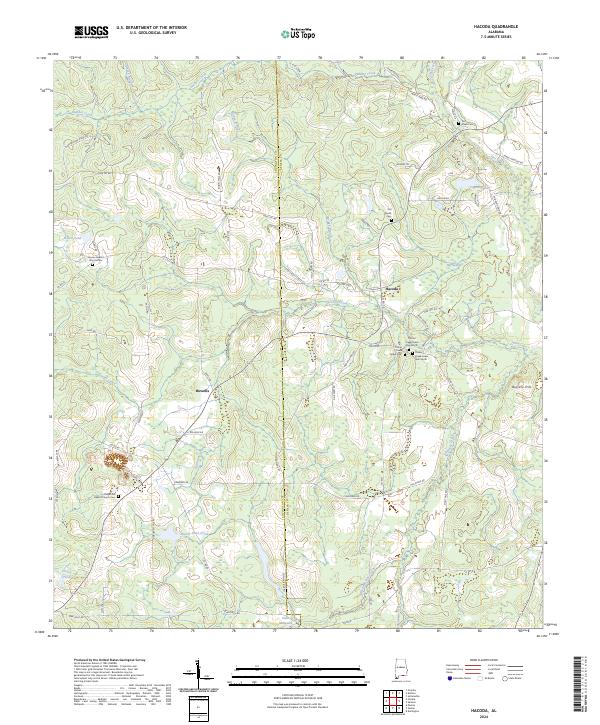 US Topo 7.5-minute map for Hacoda AL