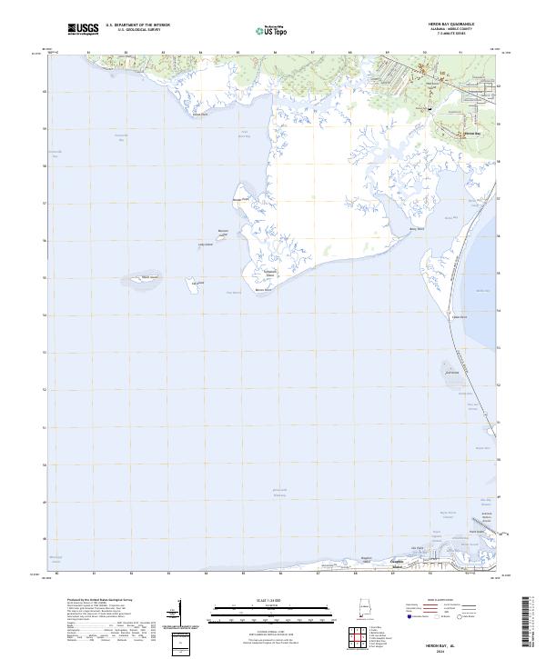 US Topo 7.5-minute map for Heron Bay AL