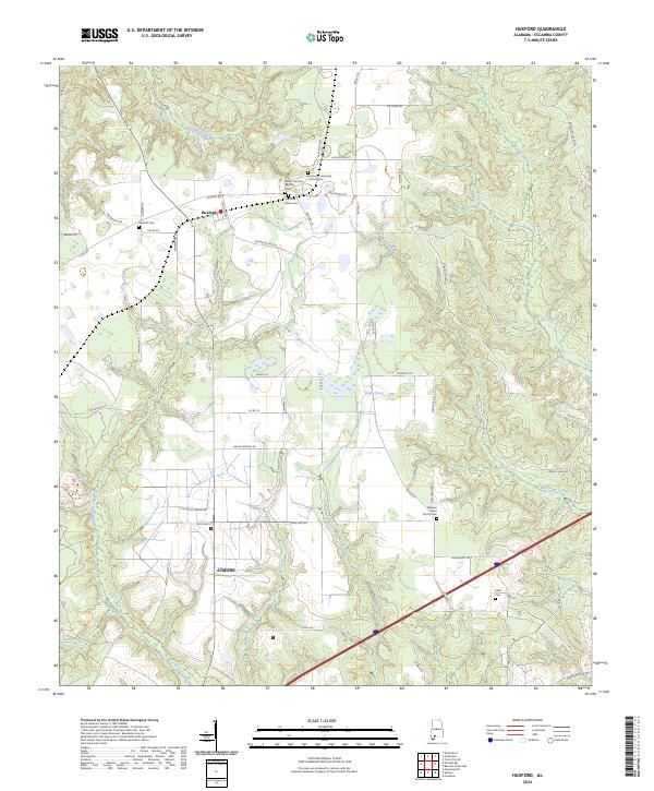 US Topo 7.5-minute map for Huxford AL