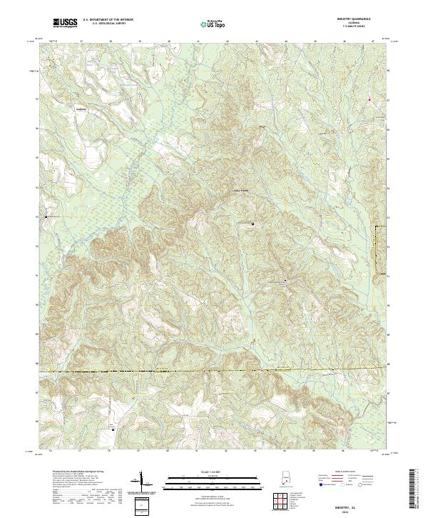 US Topo 7.5-minute map for Industry AL