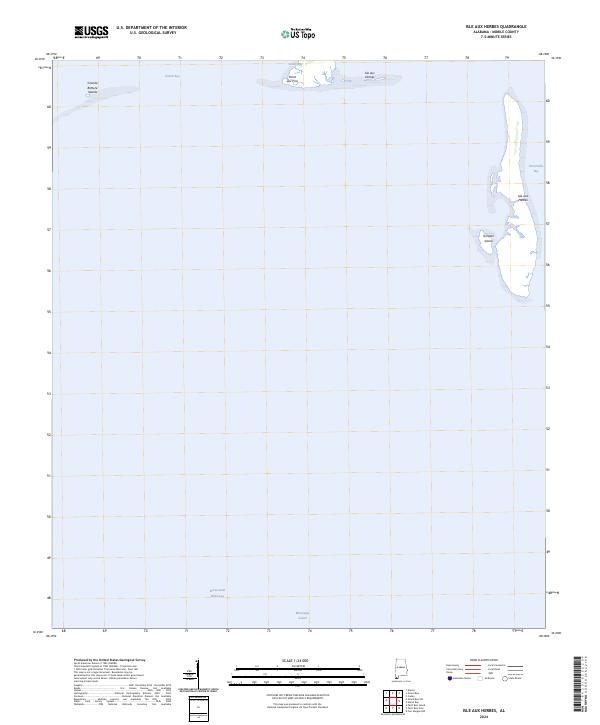 US Topo 7.5-minute map for Isle aux Herbes AL