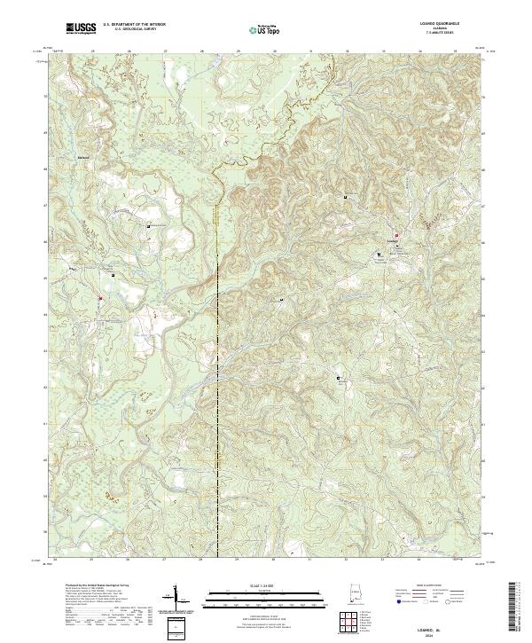 US Topo 7.5-minute map for Loango AL