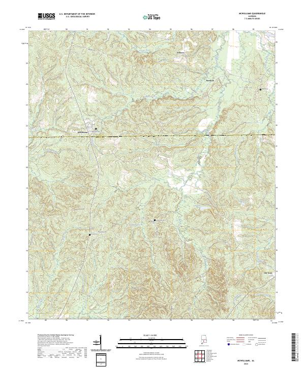 US Topo 7.5-minute map for McWilliams AL