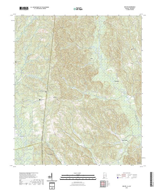 US Topo 7.5-minute map for Melvin ALMS