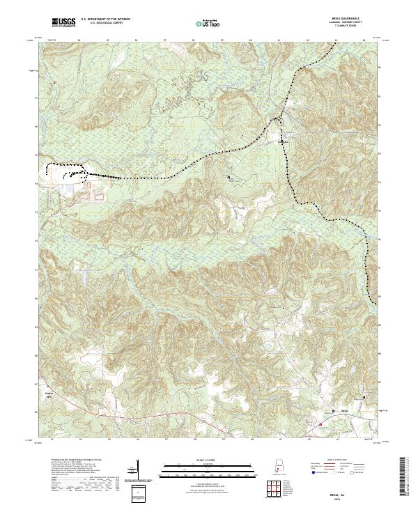 US Topo 7.5-minute map for Mexia AL