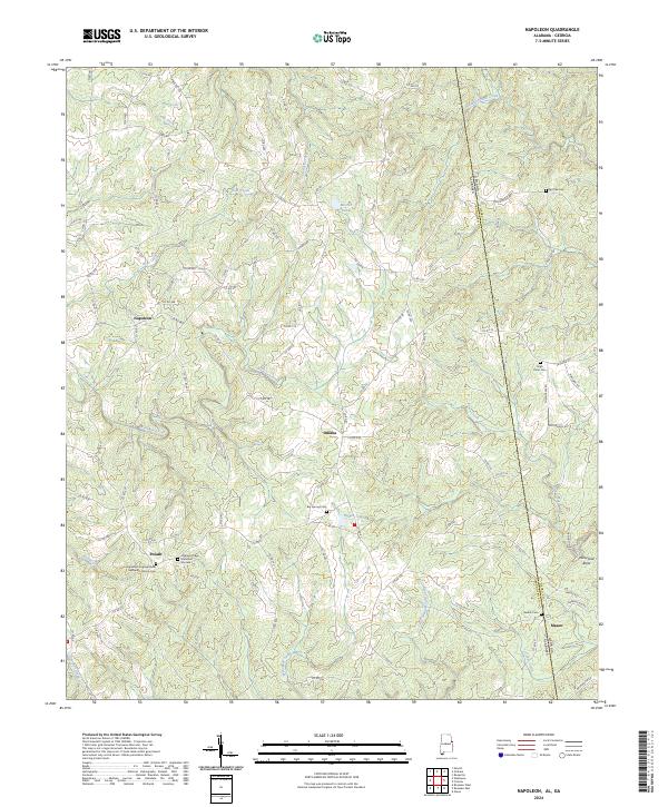 US Topo 7.5-minute map for Napoleon ALGA