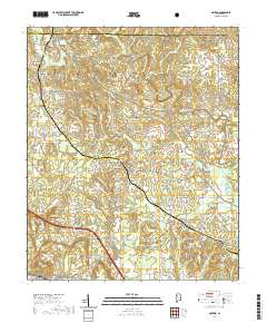 USGS US Topo 7.5-minute map for Nauvoo AL 2021