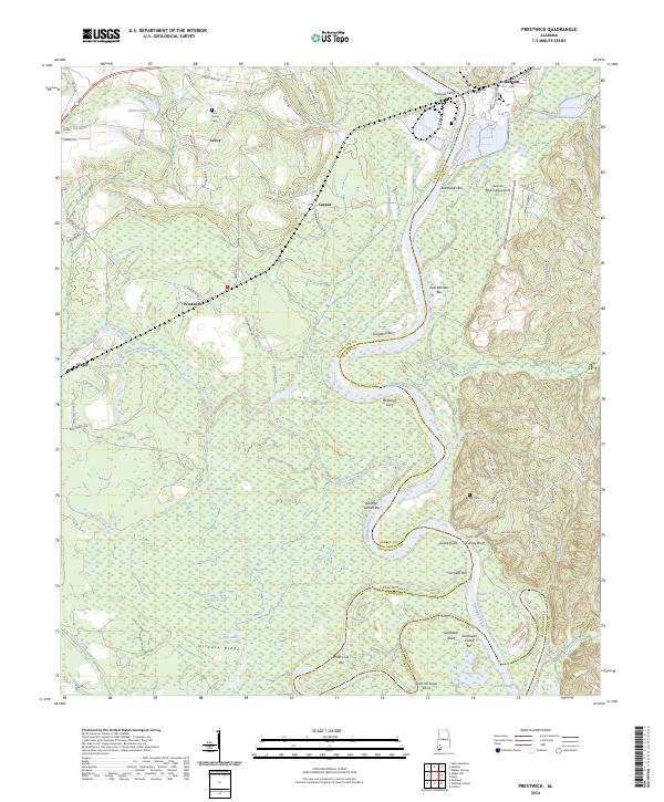 US Topo 7.5-minute map for Prestwick AL