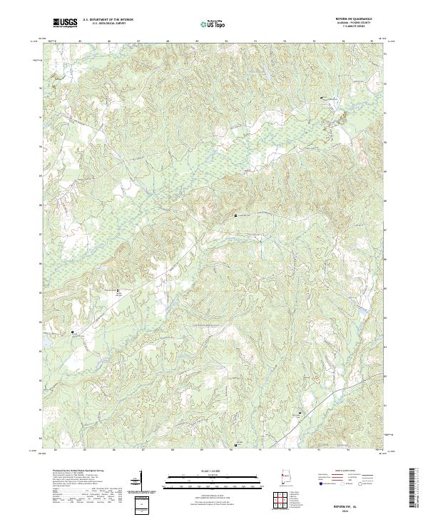 US Topo 7.5-minute map for Reform SW AL