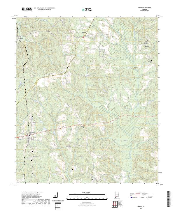 US Topo 7.5-minute map for Repton AL