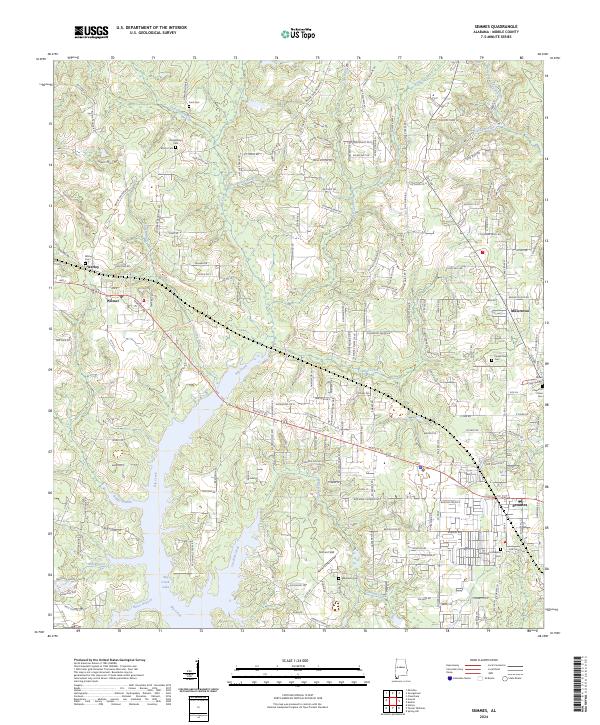 US Topo 7.5-minute map for Semmes AL