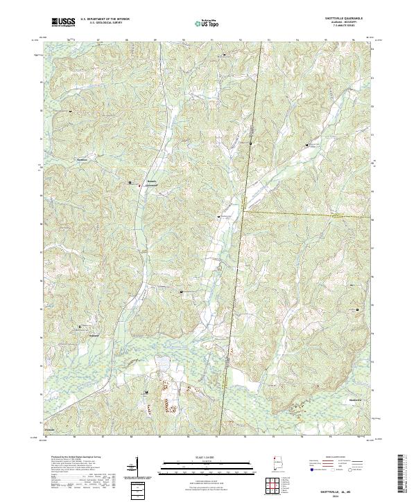 US Topo 7.5-minute map for Shottsville ALMS