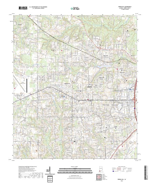 US Topo 7.5-minute map for Spring Hill AL