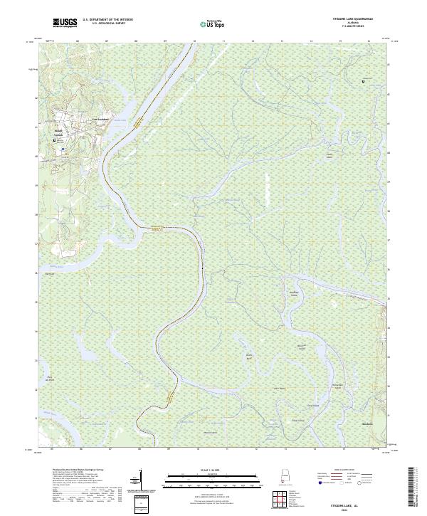 US Topo 7.5-minute map for Stiggins Lake AL