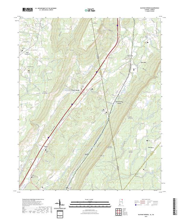 US Topo 7.5-minute map for Sulphur Springs ALGA