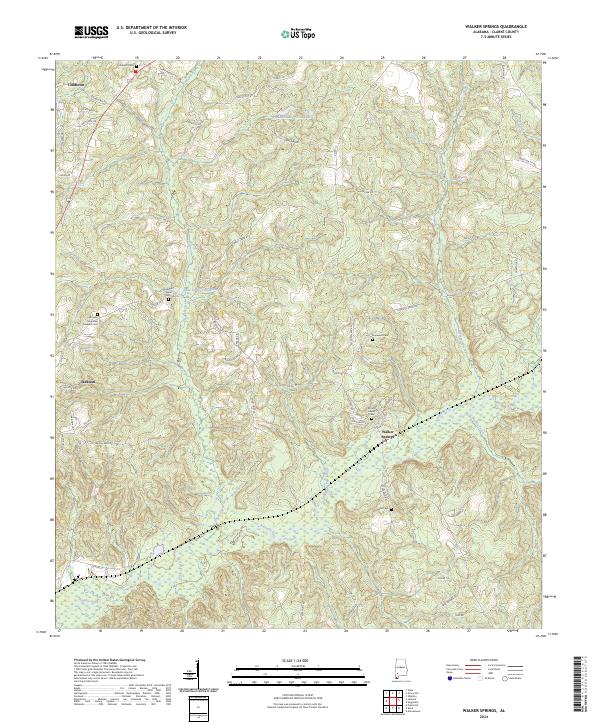 US Topo 7.5-minute map for Walker Springs AL