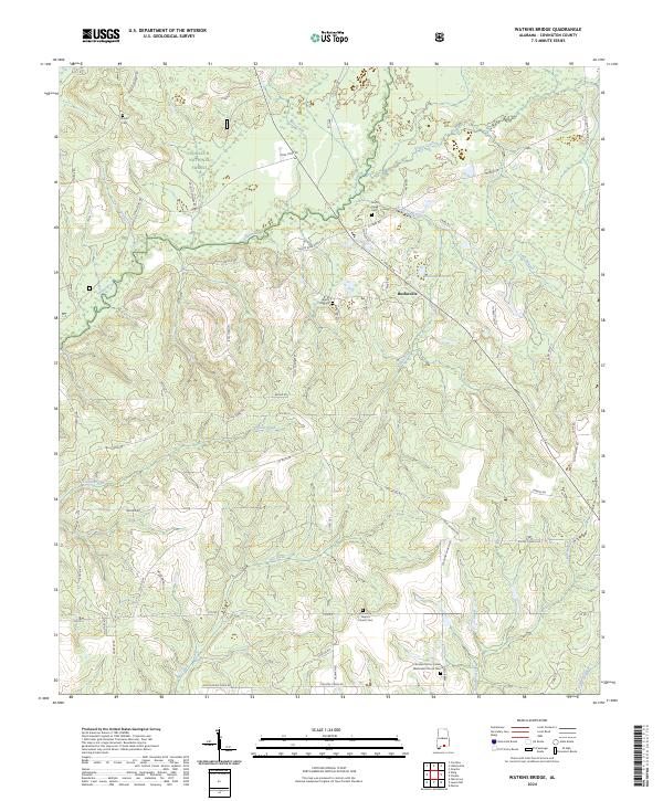 US Topo 7.5-minute map for Watkins Bridge AL