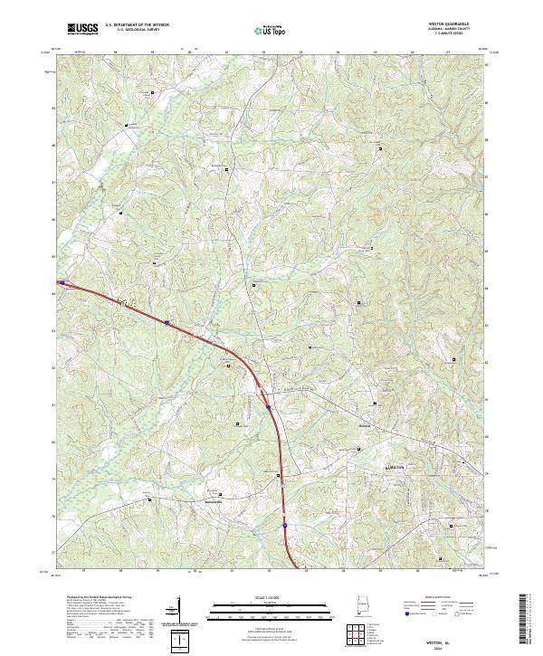 US Topo 7.5-minute map for Weston AL