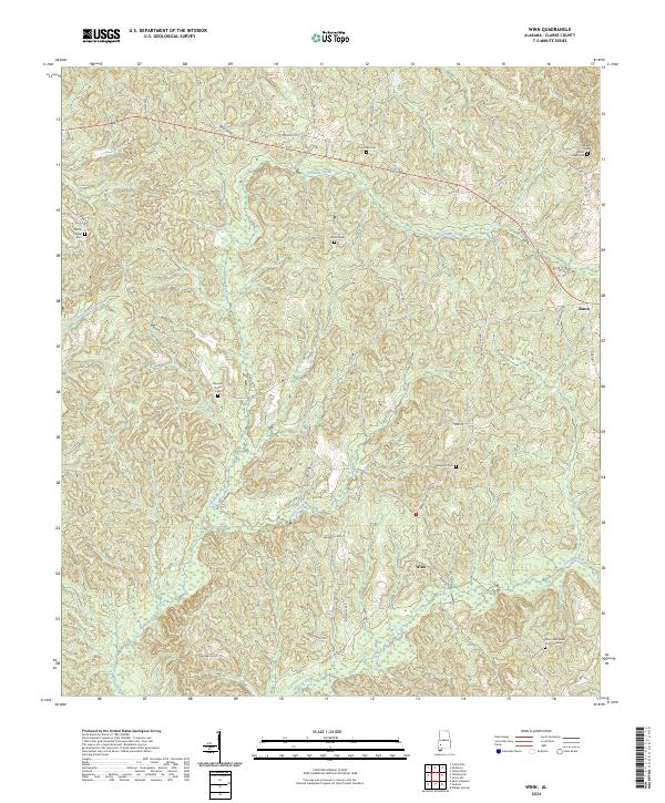 US Topo 7.5-minute map for Winn AL