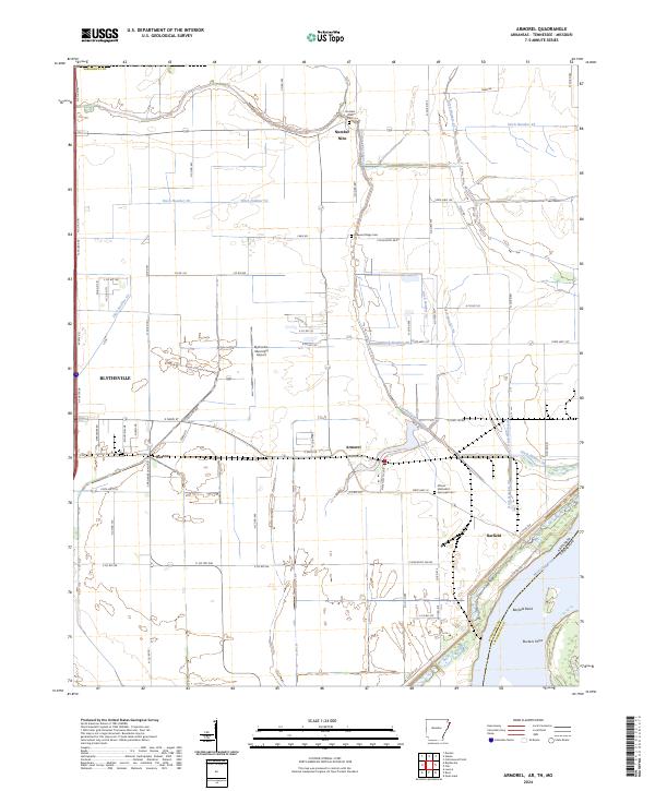 US Topo 7.5-minute map for Armorel ARTNMO