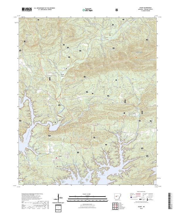 US Topo 7.5-minute map for Avant AR