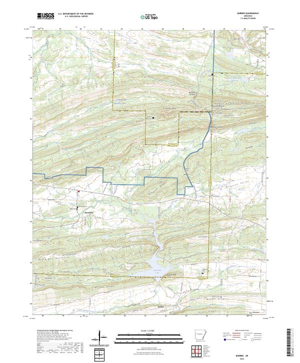 US Topo 7.5-minute map for Barber AR