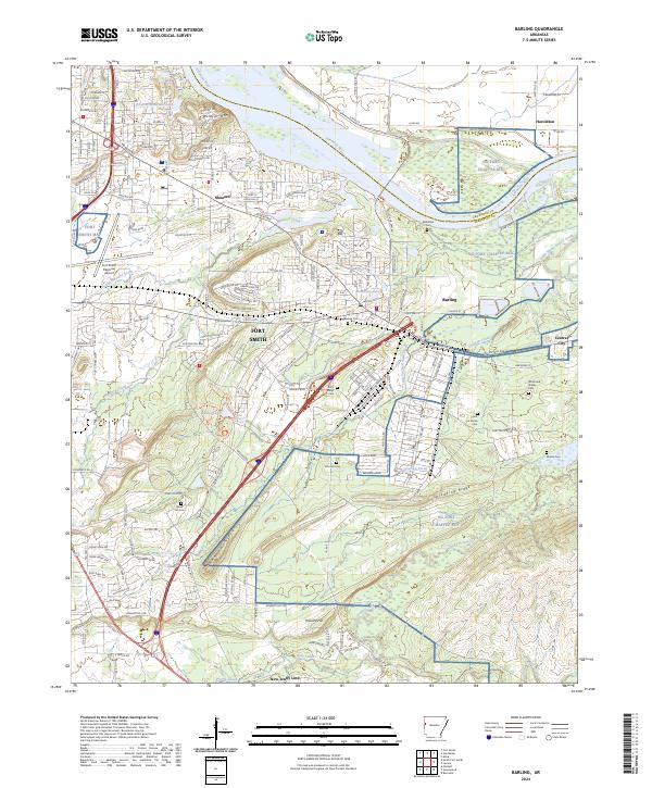 US Topo 7.5-minute map for Barling AR